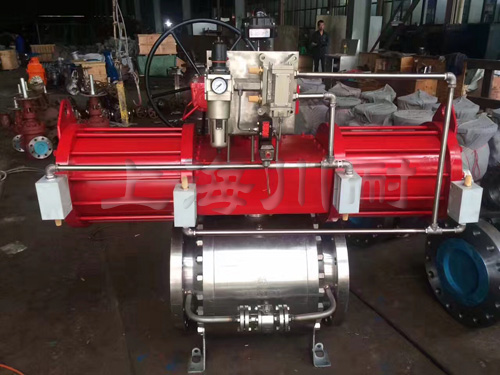 電廠用大口徑超高壓手動(dòng)帶氣動(dòng)球閥